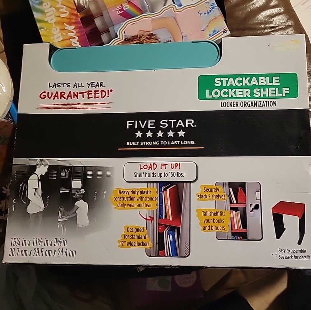 Five Star Black Stackable Locker Shelf